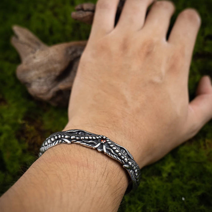 WorldNorse Granulated Textured Dragon-Head Bracelet - image 9