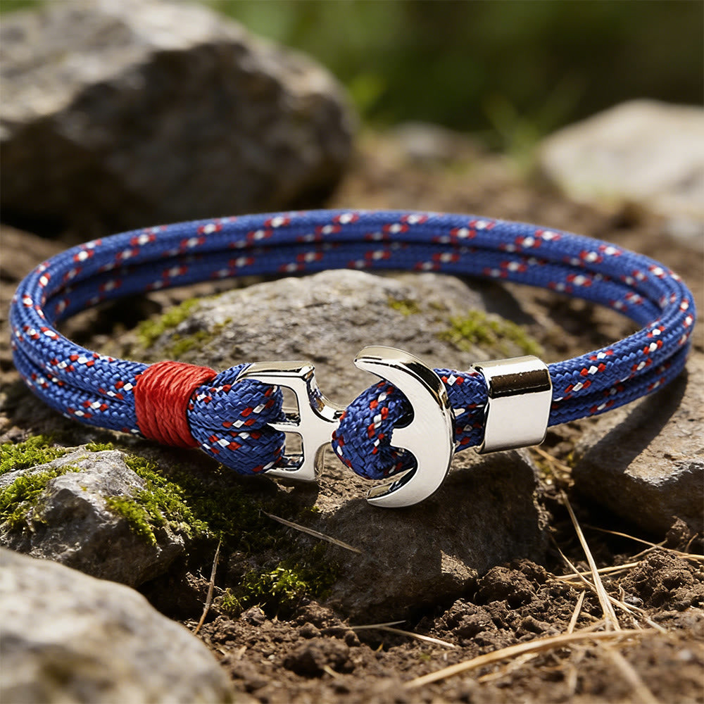 WorldNorse Maritime Knot Anchor Braided Bracelet - Royal Blue Mix - image 10