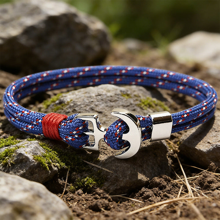 WorldNorse Maritime Knot Anchor Braided Bracelet - Royal Blue Mix - image 10