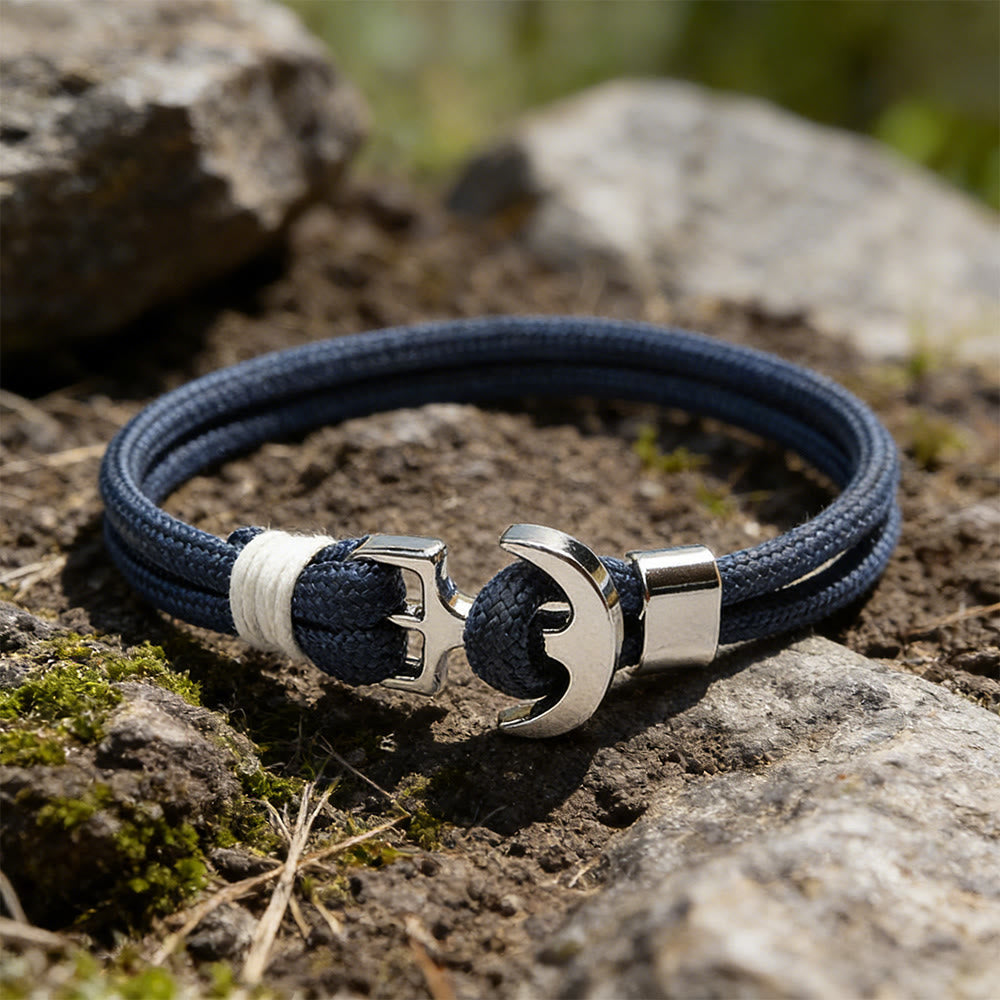 WorldNorse Maritime Knot Anchor Braided Bracelet - Blue - image 13