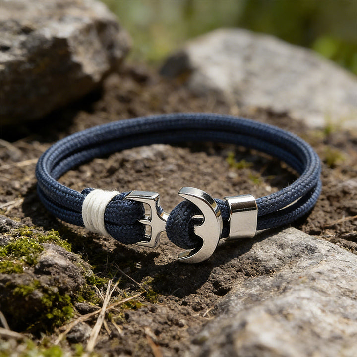 WorldNorse Maritime Knot Anchor Braided Bracelet - Blue - image 13