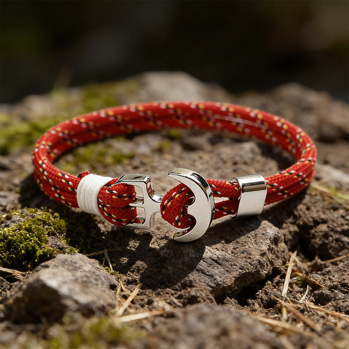 WorldNorse Maritime Knot Anchor Braided Bracelet - Red White & Blue - image 15