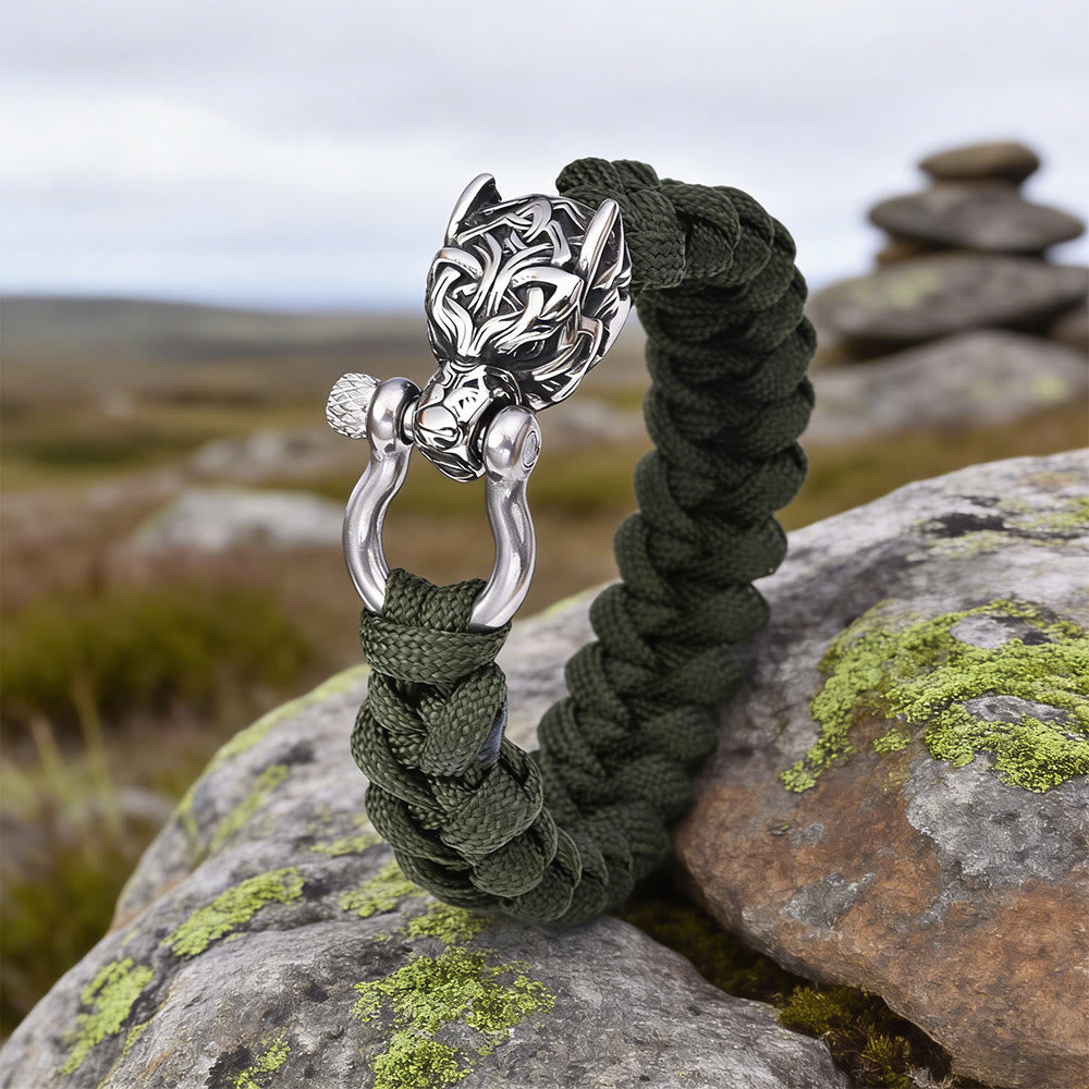 WorldNorse Intertwined Totem Wolf Braided Bracelet - image 6