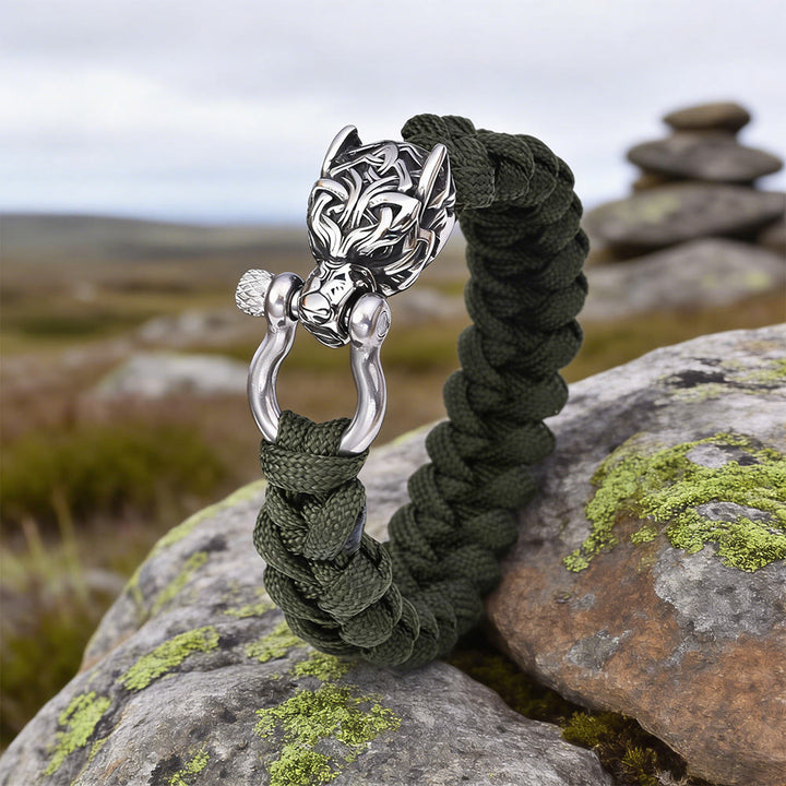WorldNorse Intertwined Totem Wolf Braided Bracelet - image 6