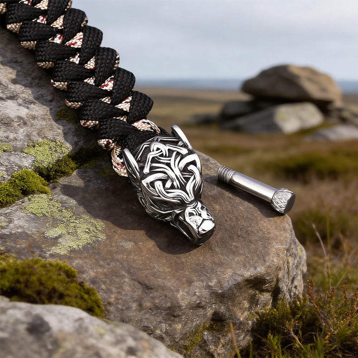 WorldNorse Intertwined Totem Wolf Braided Bracelet - image 4