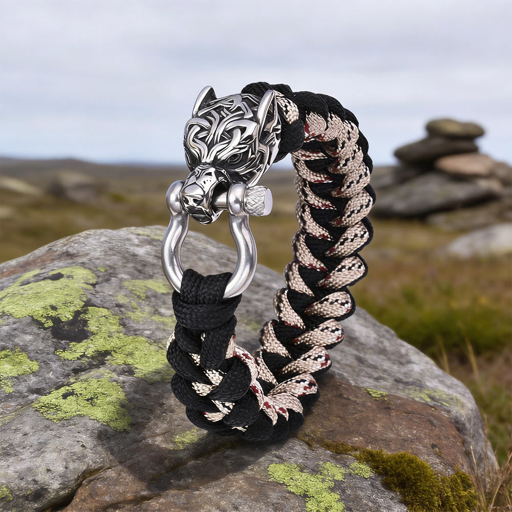 WorldNorse Intertwined Totem Wolf Braided Bracelet - image 3
