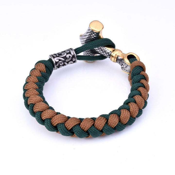 WorldNorse Tooled Mjolnir Totem Braided Bracelet - image 3