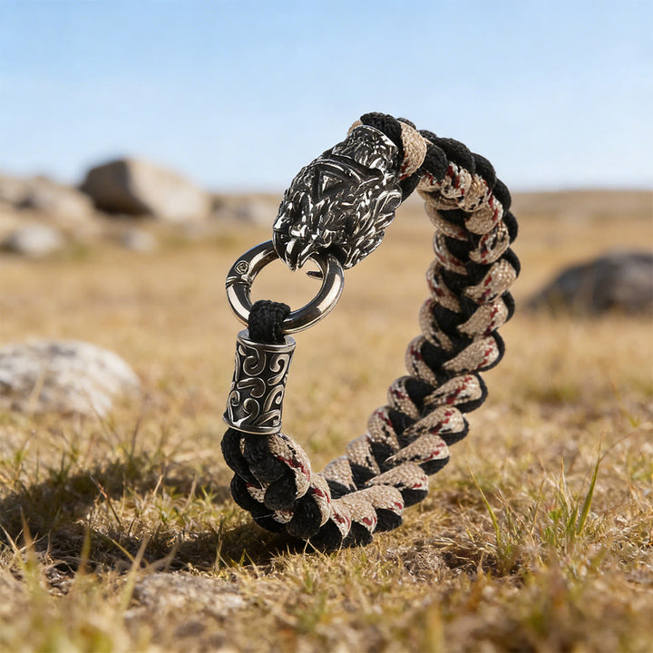 WorldNorse Textured Woven Bear-Claw Braided Bracelet - 23cm - image 0