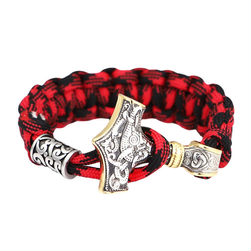 WorldNorse Woven Thor's Hammer Braided Bracelet - image 3