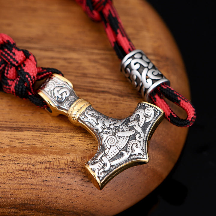 WorldNorse Woven Thor's Hammer Braided Bracelet - image 1