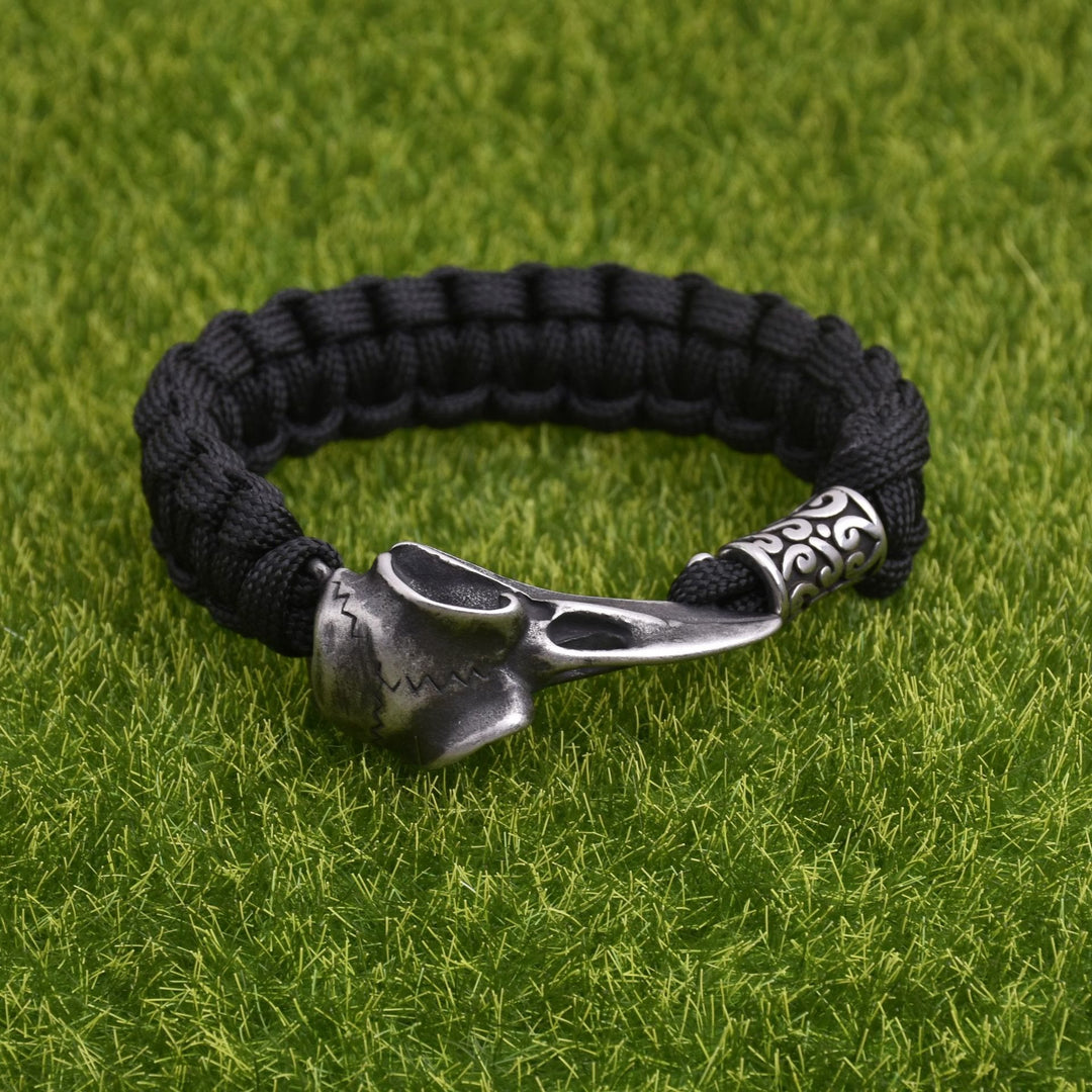 WorldNorse Woven Raven Totem Braided Bracelet - image 1