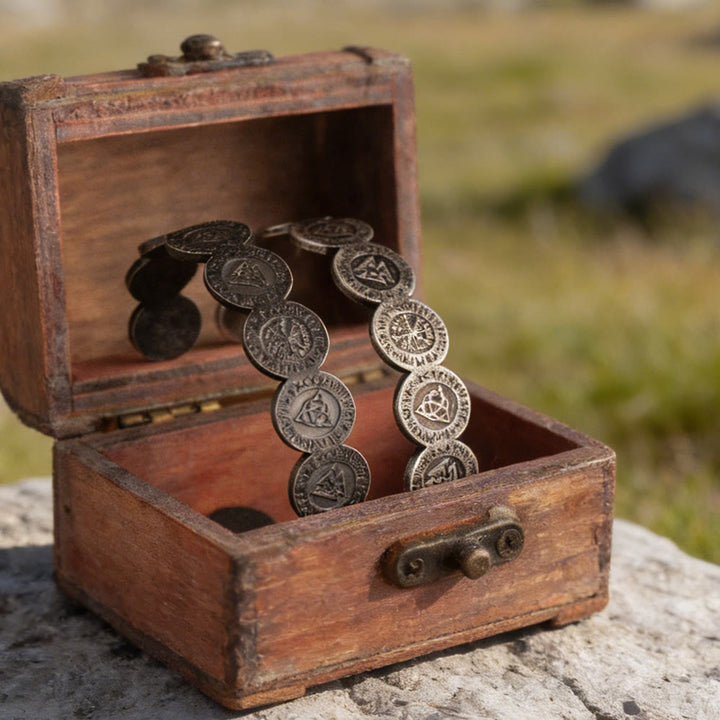 WorldNorse Viking Weathered Rune Token Bracelet - image 0