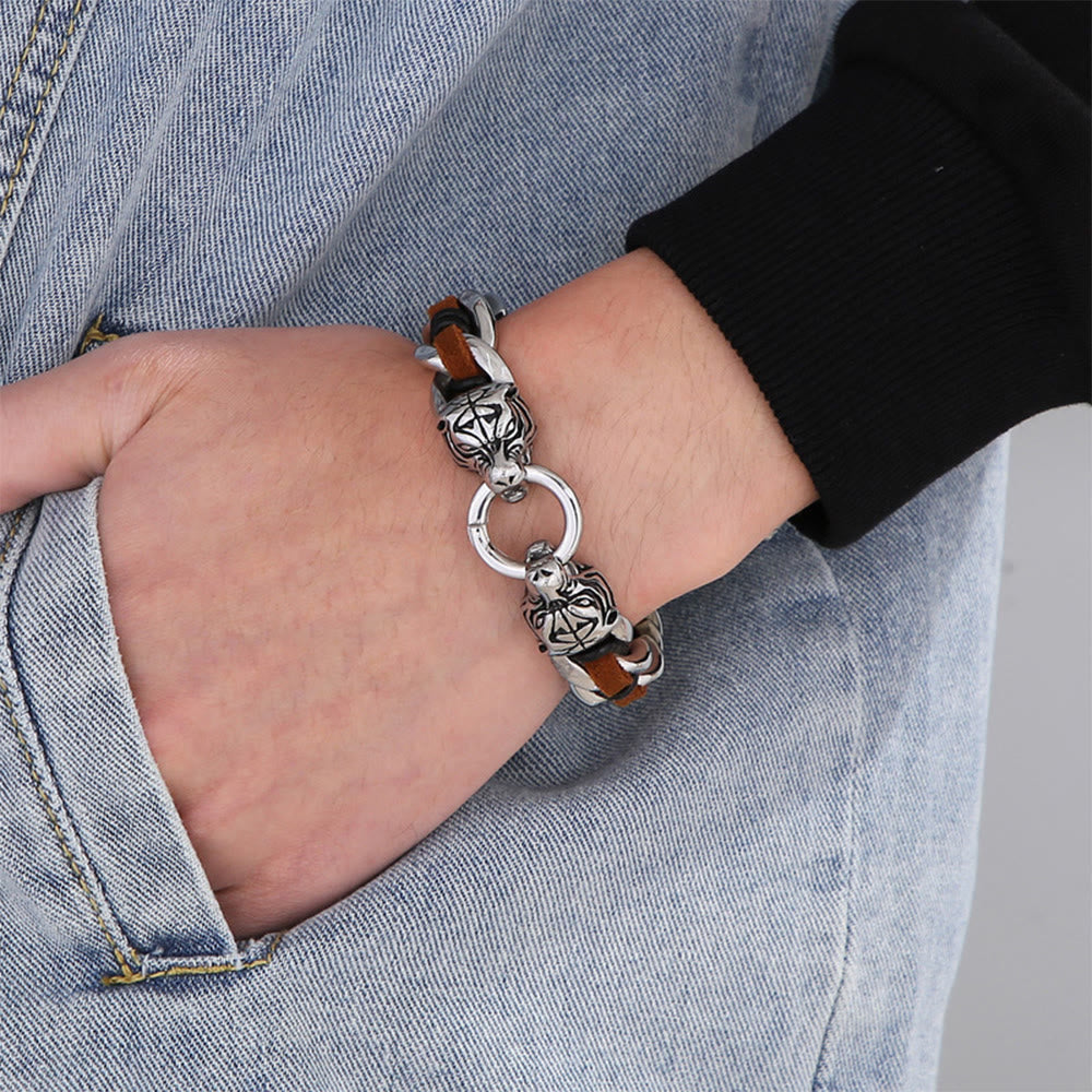 WorldNorse Forged Beast Totem Interlock Bracelet - image 1