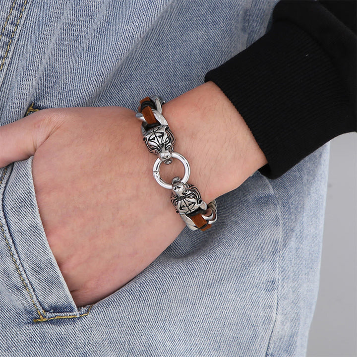 WorldNorse Forged Beast Totem Interlock Bracelet - image 1