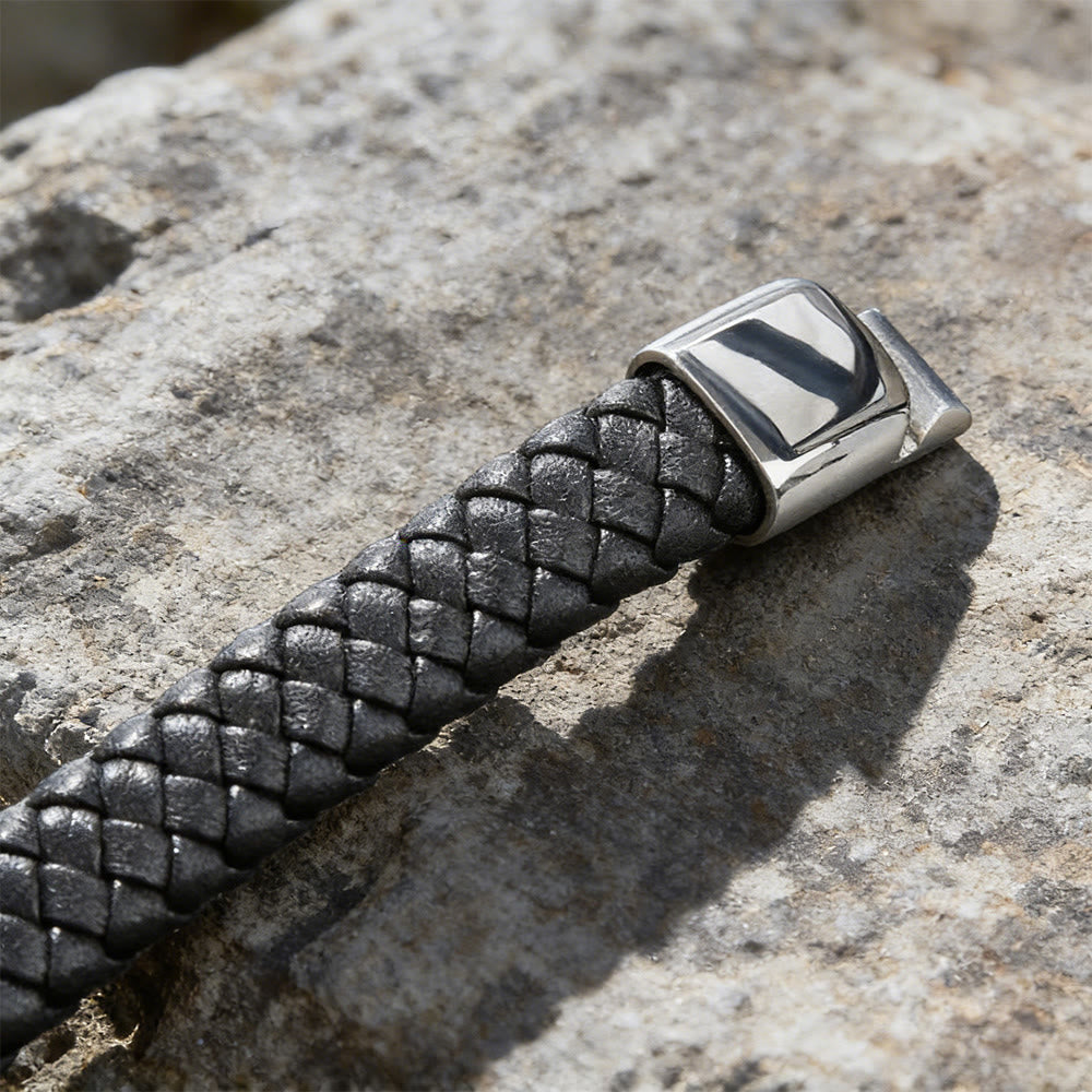 WorldNorse Polished Skull Leather Bracelet - image 8