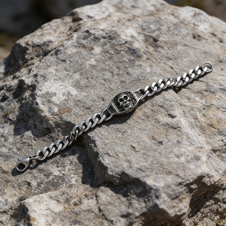 WorldNorse Engraved Skull Panel Bracelet - image 4