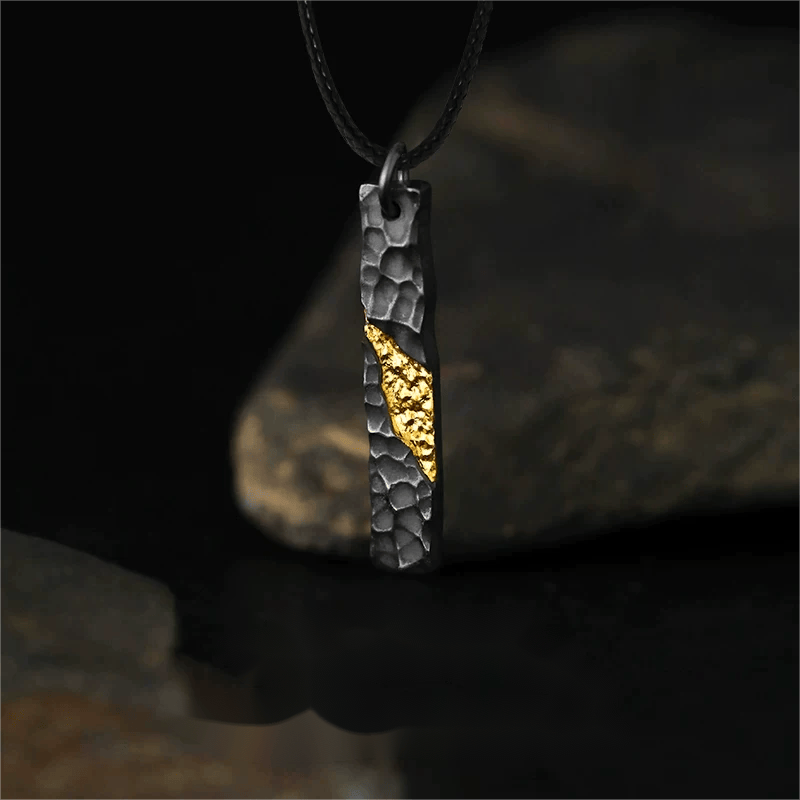 WorldNorse Handcrafted 999 Silver Moonlit Mountain Necklace - With Black Wax Rope - image 9