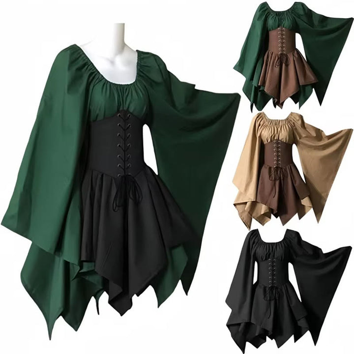 WorldNorse Medieval Forest Maiden Costume Dress - image 0