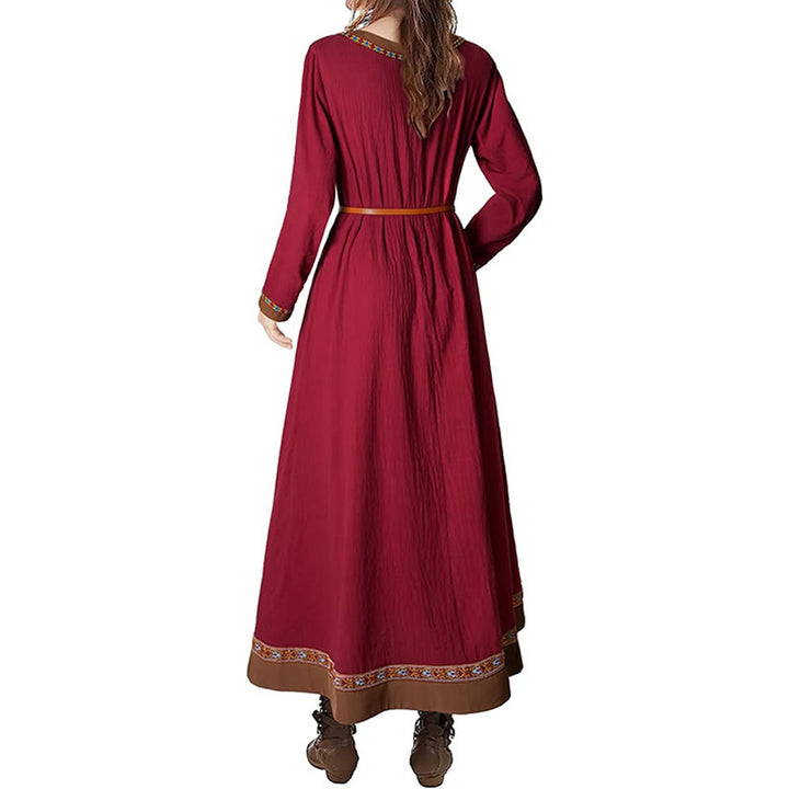 WorldNorse Viking Woven Trimmed Tied Costume Dress - image 14