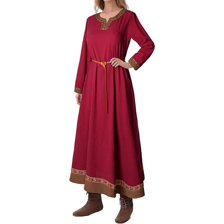 WorldNorse Viking Woven Trimmed Tied Costume Dress - image 13