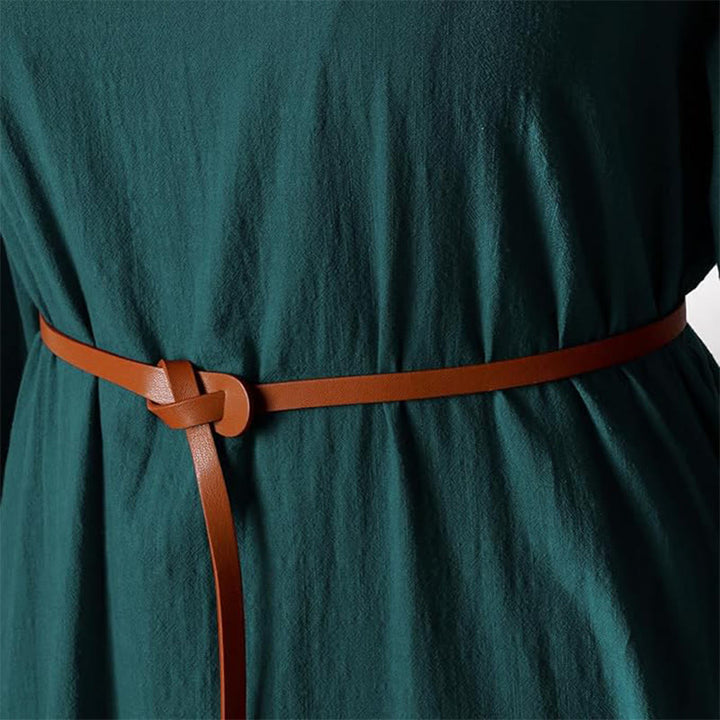 WorldNorse Viking Woven Trimmed Tied Costume Dress - image 10