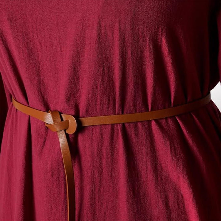 WorldNorse Viking Woven Trimmed Tied Costume Dress - image 17