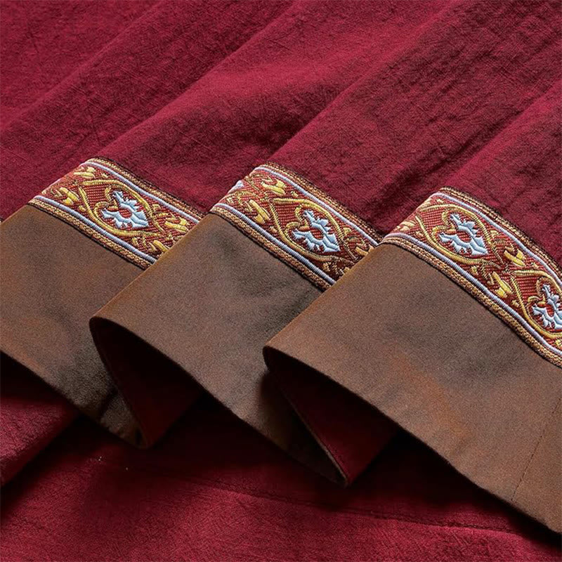 WorldNorse Viking Woven Trimmed Tied Costume Dress - image 18