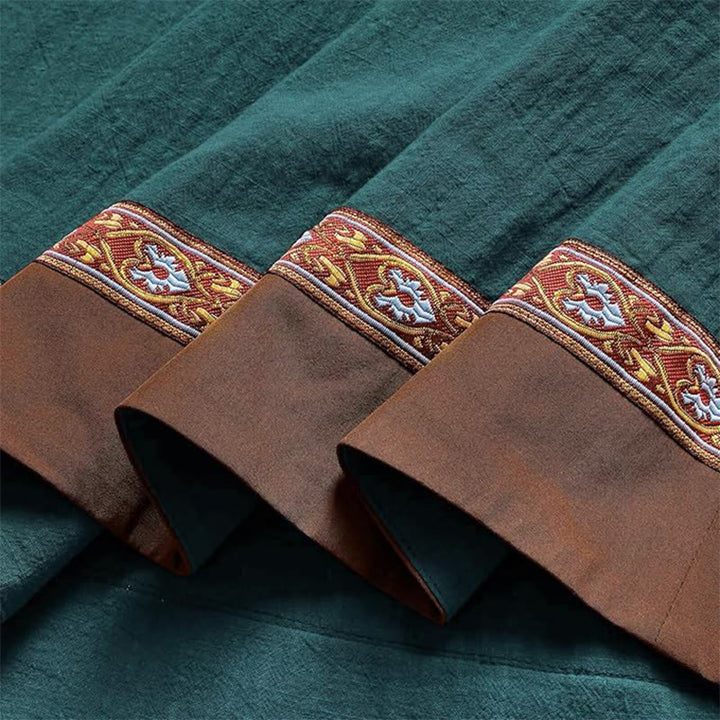 WorldNorse Viking Woven Trimmed Tied Costume Dress - image 11