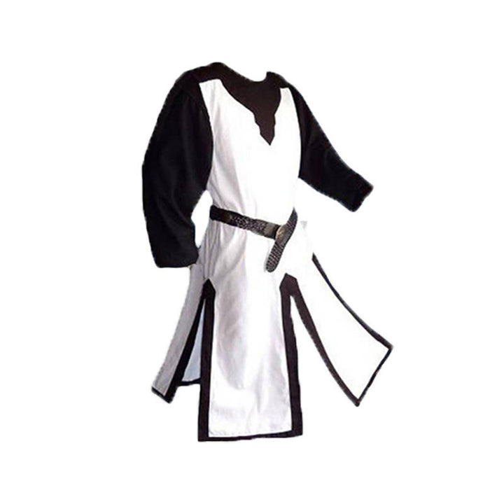 WorldNorse Norse Split Hem Woven Tunic Costume Robe - White & Black - US/UK/AU46，EU56 (3XL) - image 18