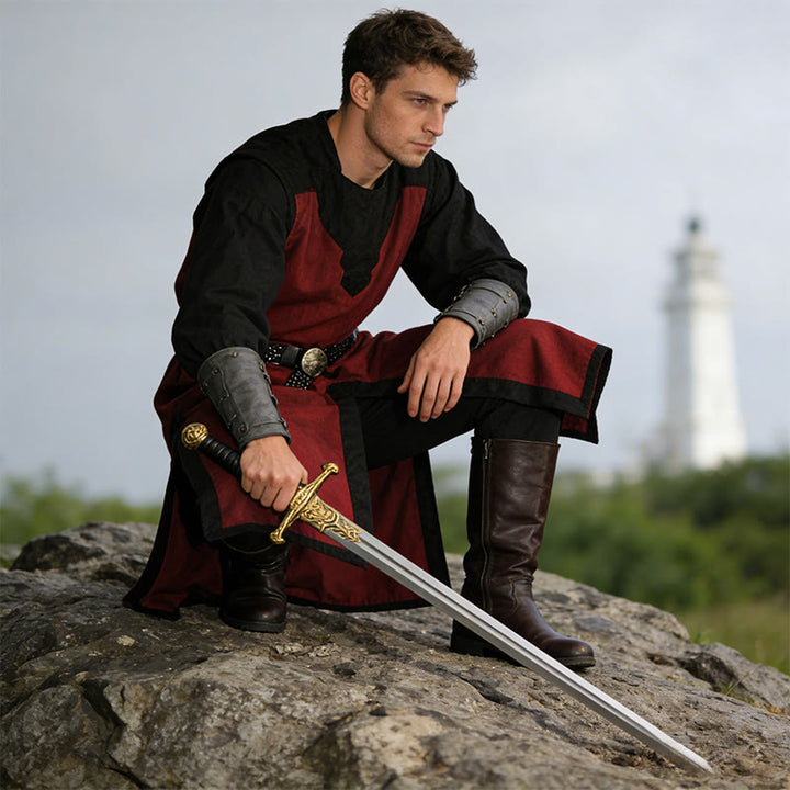 WorldNorse Norse Split Hem Woven Tunic Costume Robe - image 11