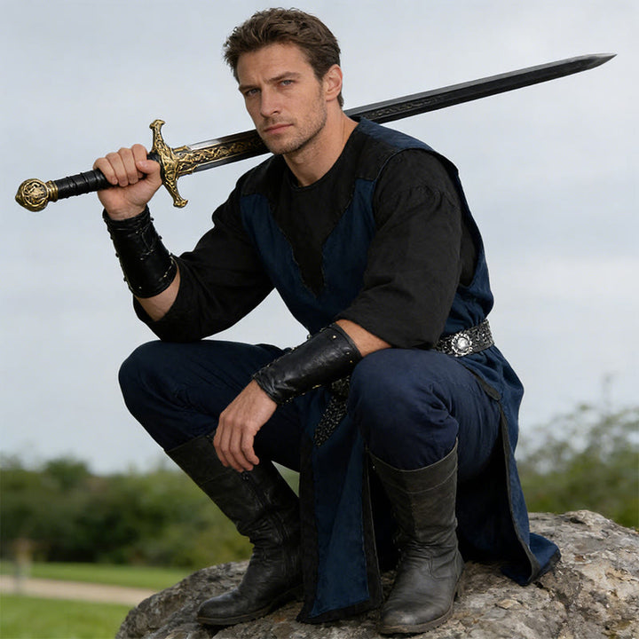 WorldNorse Norse Split Hem Woven Tunic Costume Robe - image 16