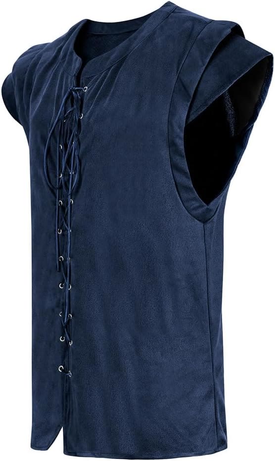 WorldNorse Viking Sueded Lace Up Tunic Costume Waistcoat - image 27