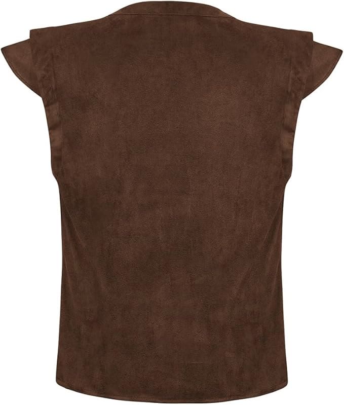 WorldNorse Viking Sueded Lace Up Tunic Costume Waistcoat - image 5