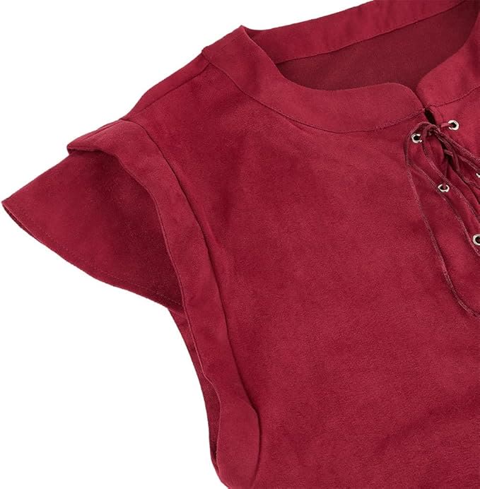 WorldNorse Viking Sueded Lace Up Tunic Costume Waistcoat - image 43