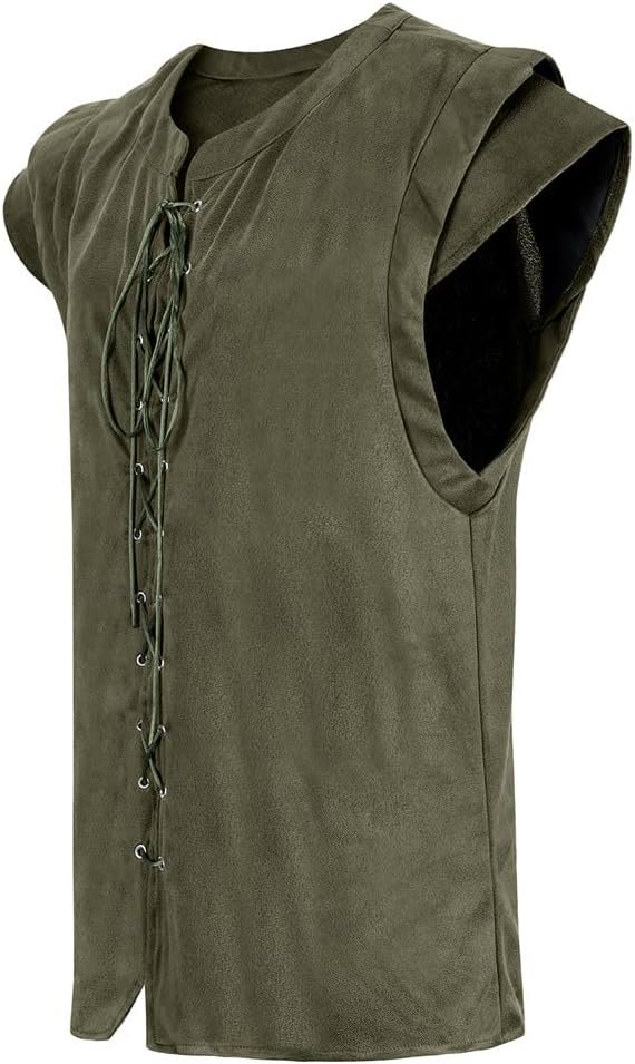 WorldNorse Viking Sueded Lace Up Tunic Costume Waistcoat - image 37