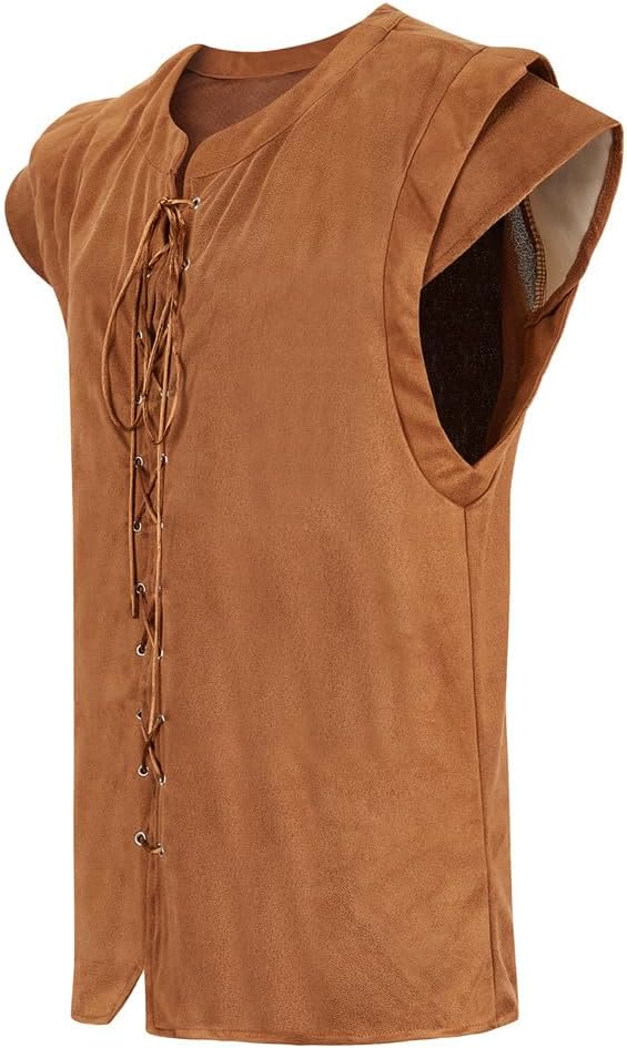 WorldNorse Viking Sueded Lace Up Tunic Costume Waistcoat - image 21