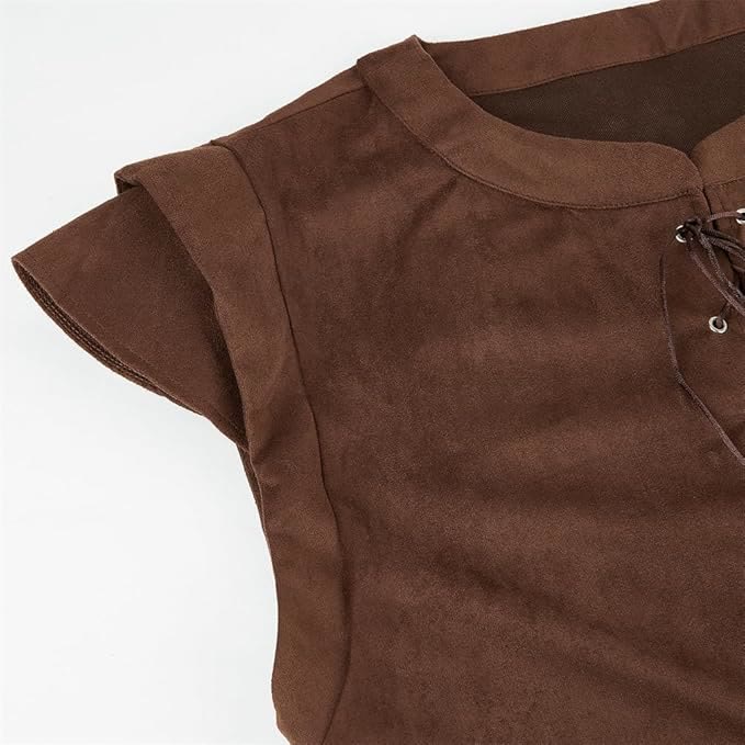 WorldNorse Viking Sueded Lace Up Tunic Costume Waistcoat - image 2