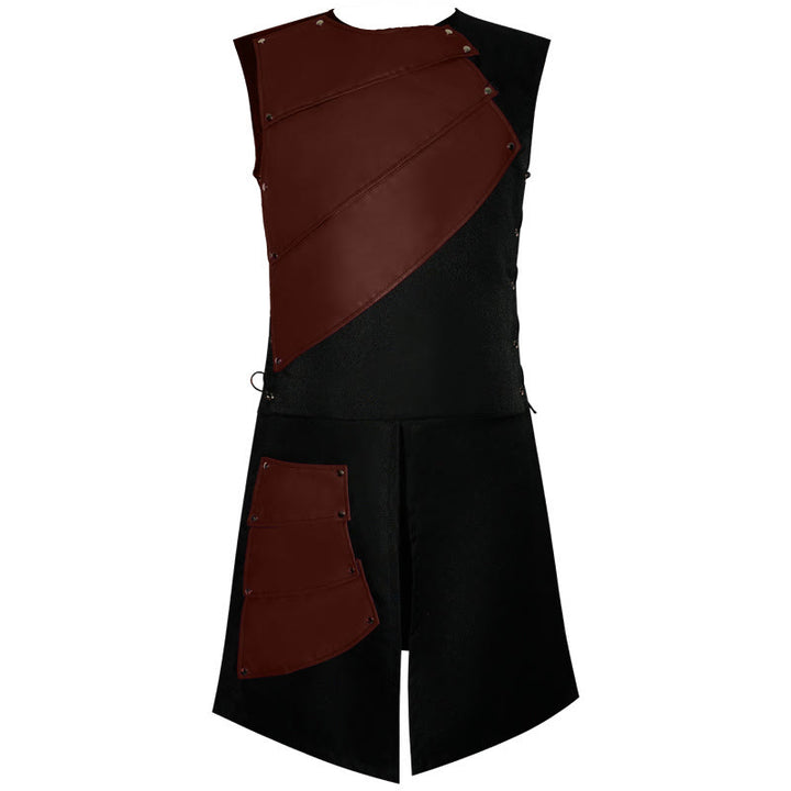 WorldNorse Viking Riveted Overlay Tunic Costume Robe - Brown - US/UK/AU46，EU56 (3XL) - image 5