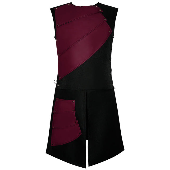 WorldNorse Viking Riveted Overlay Tunic Costume Robe - Red - US/UK/AU46，EU56 (3XL) - image 0