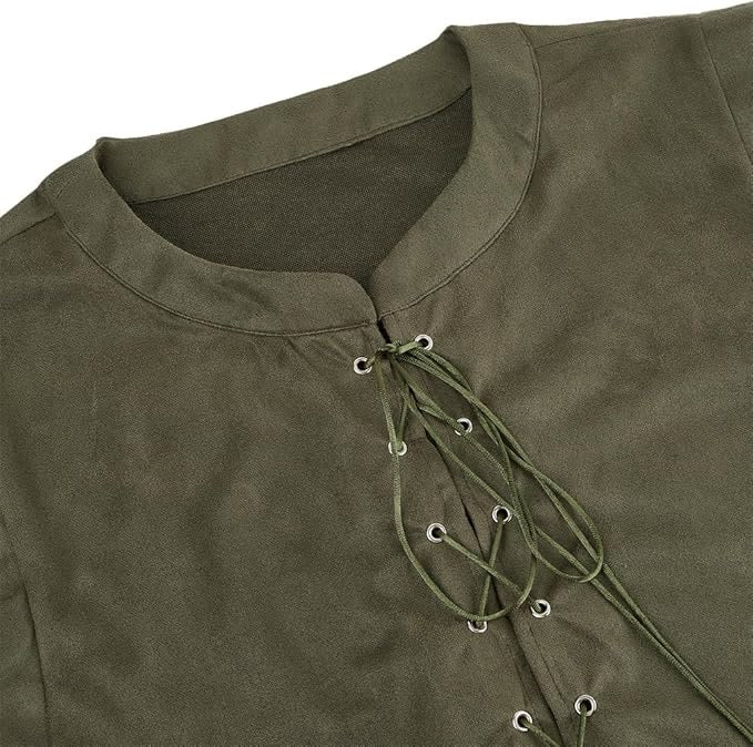 WorldNorse Viking Sueded Lace Up Tunic Costume Waistcoat - image 36