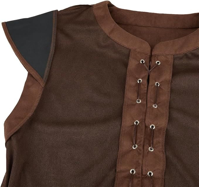WorldNorse Viking Sueded Lace Up Tunic Costume Waistcoat - image 4