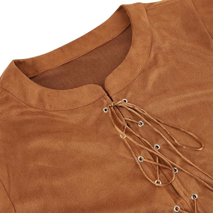 WorldNorse Viking Sueded Lace Up Tunic Costume Waistcoat - image 19