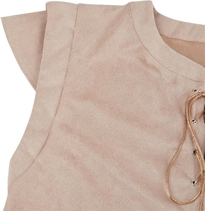 WorldNorse Viking Sueded Lace Up Tunic Costume Waistcoat - image 14