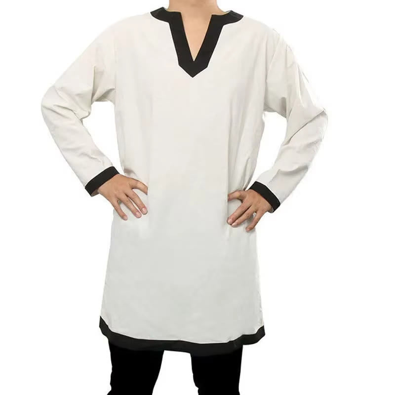 WorldNorse Viking Contrast Trim Girdled Costume Robe - image 1