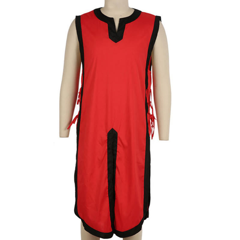 WorldNorse Norse Placket Split Tied Tabard Costume Robe - Red & Black - US/UK/AU48，EU58 (4XL) - image 4
