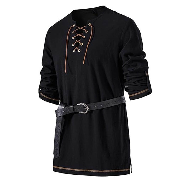 WorldNorse Stitched Hem Girdled Tunic Costume Shirt - image 6
