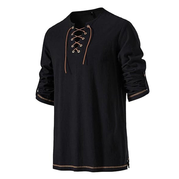 WorldNorse Stitched Hem Girdled Tunic Costume Shirt - image 7