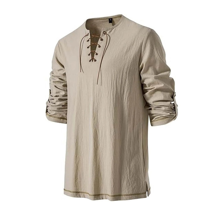 WorldNorse Stitched Hem Girdled Tunic Costume Shirt - image 3