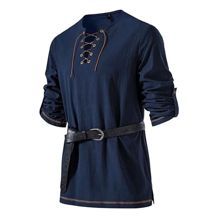 WorldNorse Stitched Hem Girdled Tunic Costume Shirt - image 16