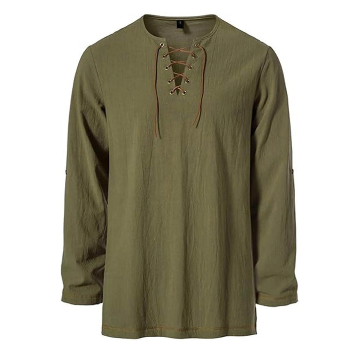 WorldNorse Stitched Hem Girdled Tunic Costume Shirt - image 10